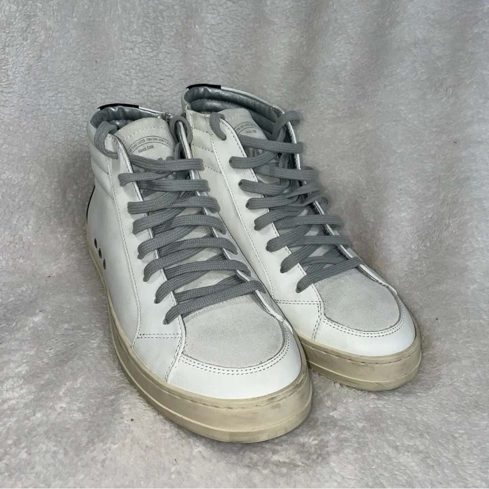 P448 Men's High Top Skate Leather Shoes Sneaker F22BSKATE-M Sz 40